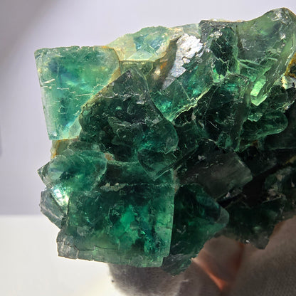 Grand spécimen de cube de fluorite fantôme, parqueté, vert Okorusu, Namibie 101*84*63mm 