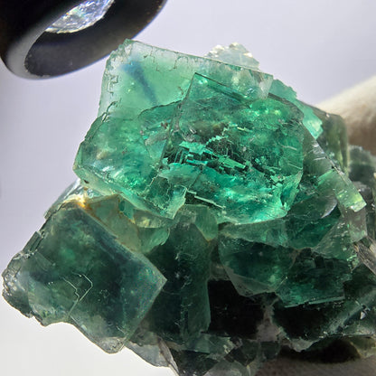 Grand spécimen de cube de fluorite fantôme, parqueté, vert Okorusu, Namibie 101*84*63mm 