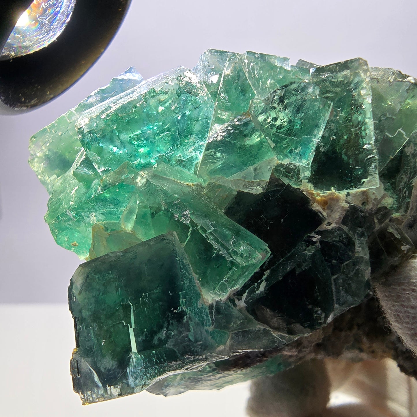 Grand spécimen de cube de fluorite fantôme, parqueté, vert Okorusu, Namibie 101*84*63mm 
