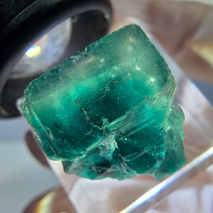Klarer Phantom Fluorit Würfel parkettiert, grün Okorusu, Namibia 20*19*16mm