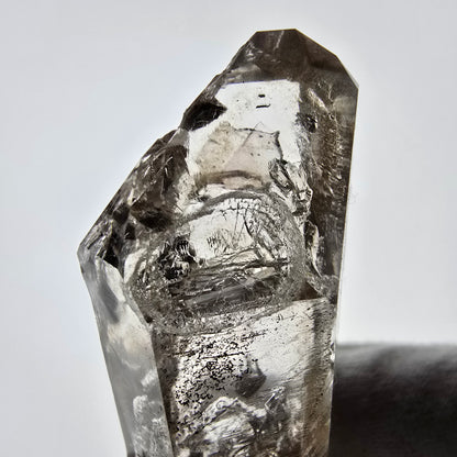Sceptre en quartz fumé squelette Enhydro, 2x Bubble Valentine Pocket Goboboseb Namibie 79*28*22mm 