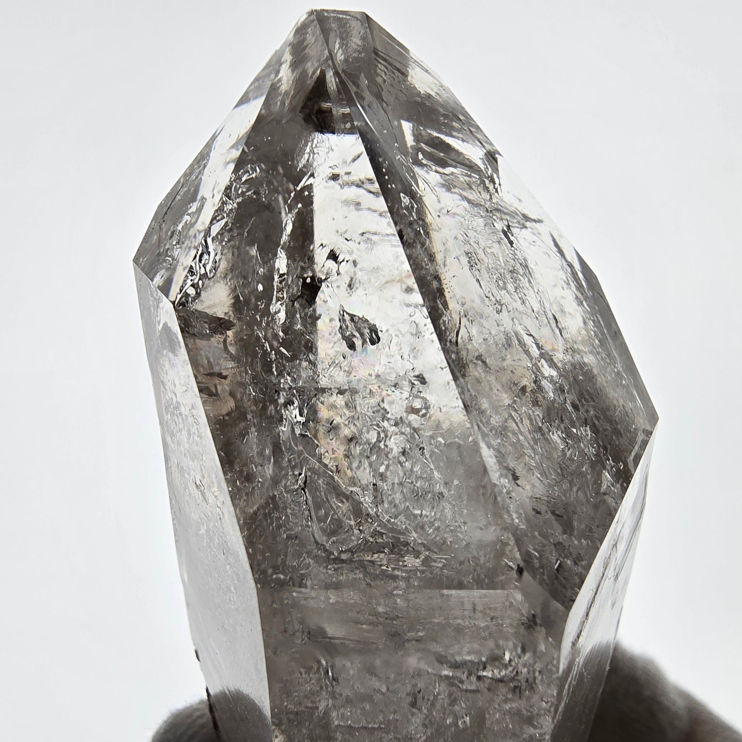 Enhydro Skeleton Phantom Smoky Quartz Scepter, 2x Bubble Valentine Pocket, Namibia 76*44*32mm 