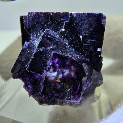 Rare Phantom Fluorite Cube Specimen zonal green purple Okorusu, Namibia 28*28*25mm 