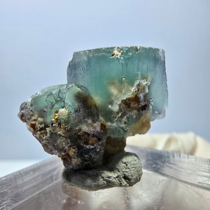 Seltene Phantom Fluorit Würfel Stufe, grün Okorusu, Namibia 22*19*18mm