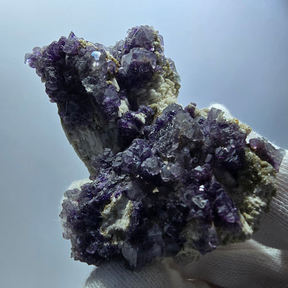 Cube de fluorite fantôme, hyalite, spécimen d'orthose, Erongo, Namibie, 73 x 52 x 49 mm 