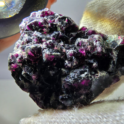 Seltene Phantom Fluorit Würfel Stufe, lila Okorusu, Namibia 41*32*14mm