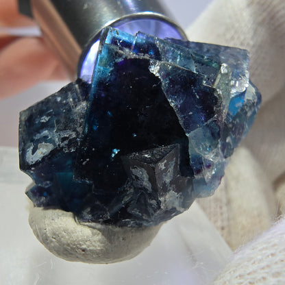 Phantom Fluorit Würfel Stufe, zonal - Neuer Fund! Okorusu, Namibia 32*27*17mm
