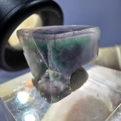 Phantom Fluorit Würfel parkettiert, grün lila Okorusu, Namibia 15*13*13mm