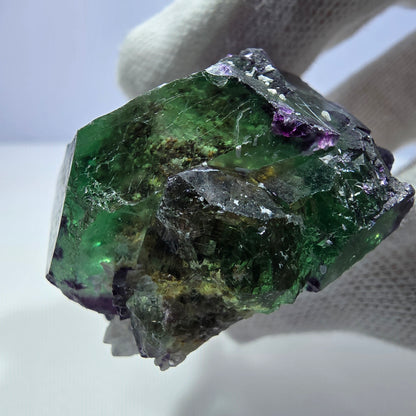 Spécimen de cube de fluorite fantôme parqueté zonal Okorusu, Namibie 46*42*27mm 