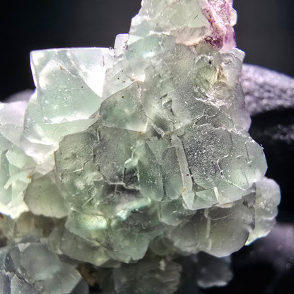 Rare zonar fluorite vert violet Schörl tourmaline spécimen Erongo Namibie 60*41*20mm
