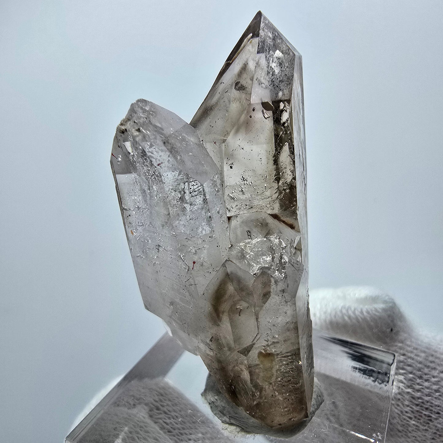Clear Phantom Smoky Quartz DT Scepter Point Goboboseb, Namibia 43*23*21mm 