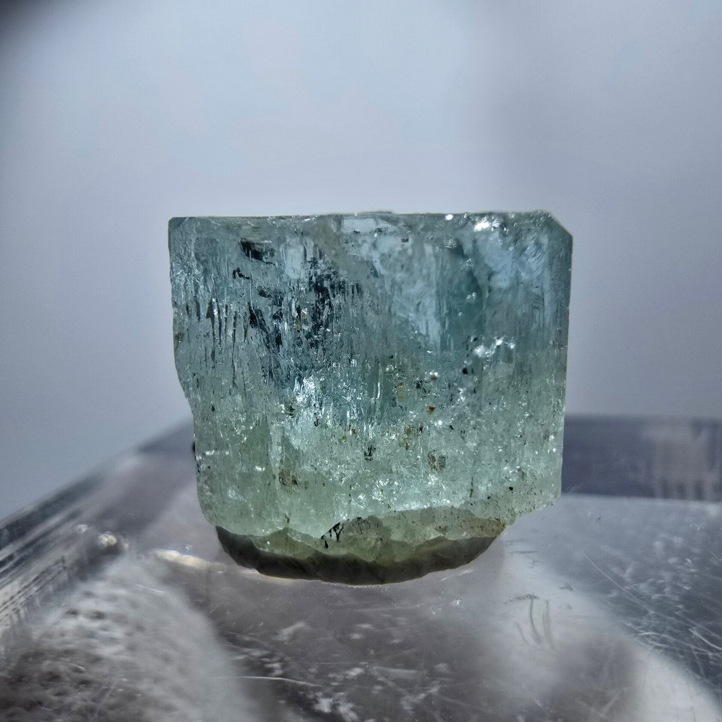 Seltener Aquamarin X mit Schörl Turmalin Erongo, Namibia 13*11*10mm