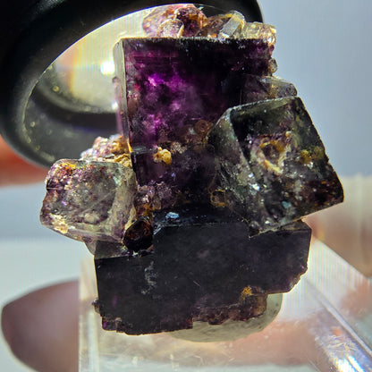 Phantom Fluorit Würfel Stufe, grün lila Okorusu, Namibia 29*26*20mm