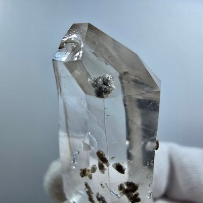 Enhydro Phantom Smoky Quartz Scepter with Calcite Valentine Pocket Goboboseb Namibia 47*22*14mm 
