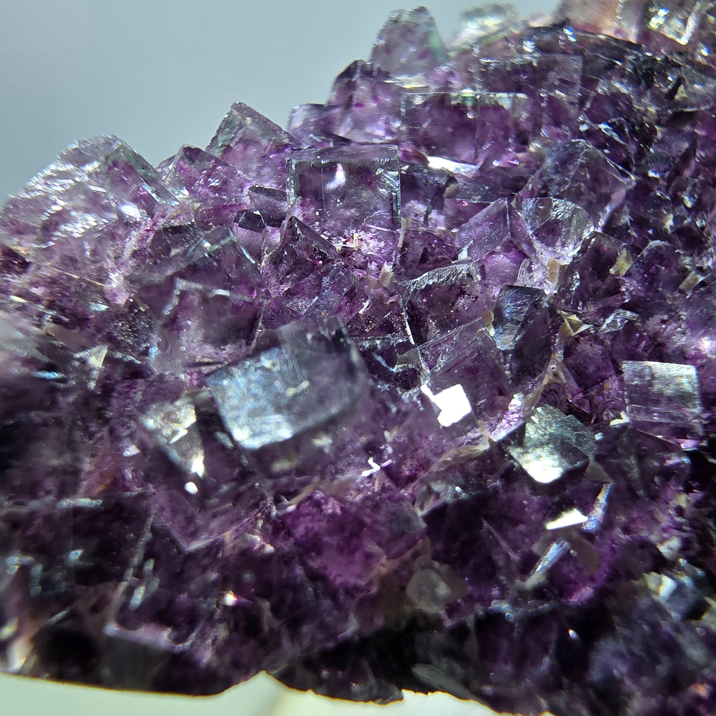 Rare spécimen de cube de fluorite fantôme, violet Okorusu, Namibie 34 x 26 x 10 mm 