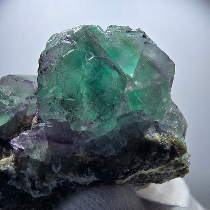 Phantom Fluorite zonal, Muscovite, Schorl Tourmaline specimen Erongo Namibia 62*48*33mm 