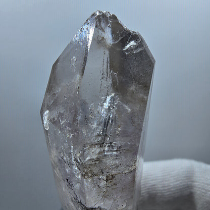 Sceptre fantôme squelette en améthyste DT, calcite Valentine Pocket Goboboseb Namibie 75 x 26 x 20 mm 