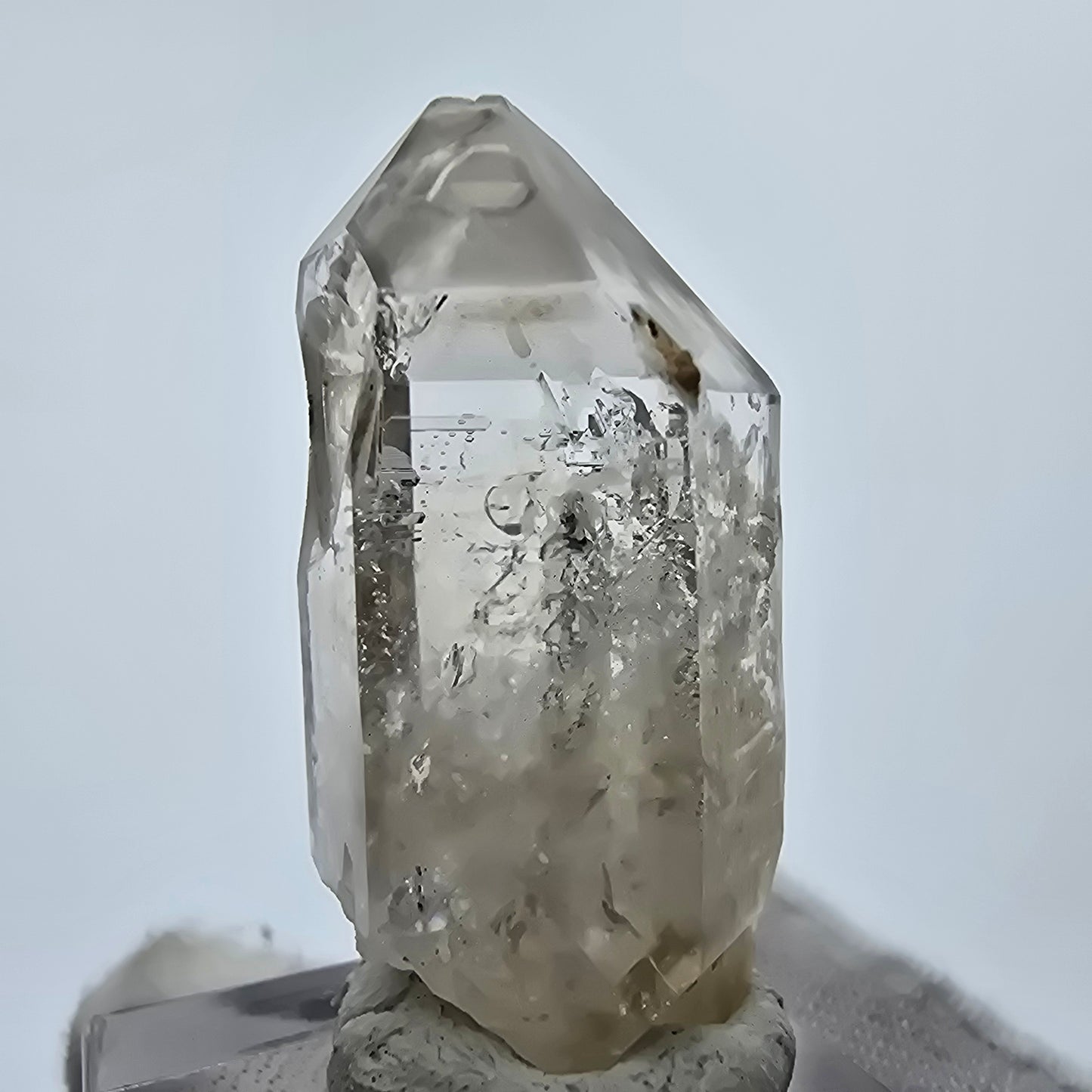 Enhydro Phantom Rauchquarz Spitze 2x Blase Goboboseb Namibia 37*19*14mm Sammlung