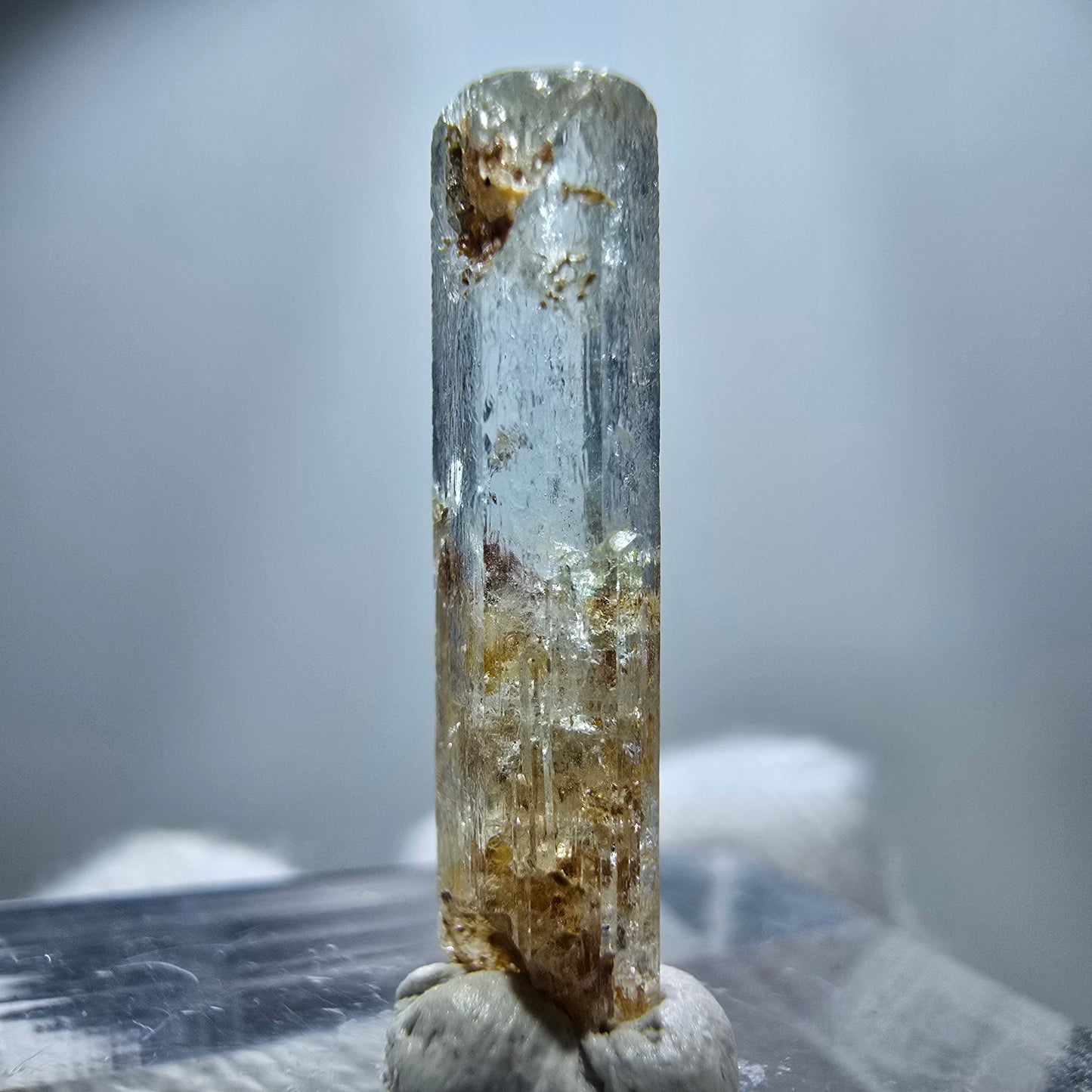 Klarer Aquamarin X Kristall, blau Erongo, Namibia 20*5*3mm