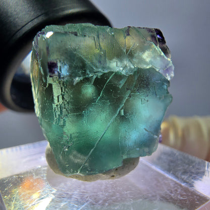 Phantom Fluorit Würfel parkettiert, zonal, grün lila Okorusu, Namibia 18*17*15mm