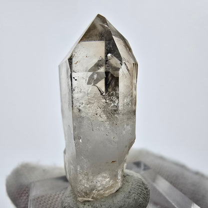 Enhydro Phantom Rauchquarz Zepter Spitze 2x Blase Goboboseb, Namibia 35*18*10mm