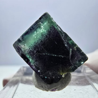Phantom Fluorit Würfel Stufe, grün lila Okorusu, Namibia 15*12*11mm