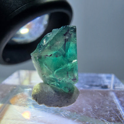 Phantom Fluorit Würfel Stufe, grün lila Okorusu, Namibia 12*10*9mm