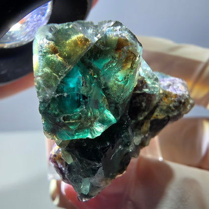 Spécimen de cube de fluorite fantôme, parquet vert Okorusu, Namibie 32 x 26 x 24 mm 