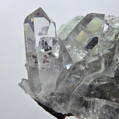 Quartz Harlequin Starburst, spécimen de préhnite, mine Streep, Goboboseb, Namibie, 44 x 39 x 25 mm 