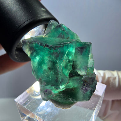 Rare Fluorite Cube Specimen, green purple Okorusu, Namibia 33*26*22mm 