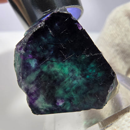 Rare Phantom Fluorite Cube Specimen zonal green purple Okorusu, Namibia 34*33*19mm 