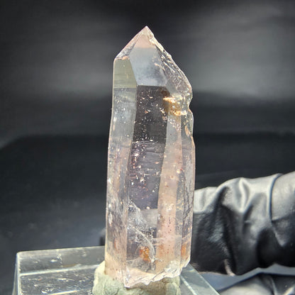 Klare Phantom Amethyst Spitze lila braun Goboboseb Namibia 36*14*8mm Sammlung