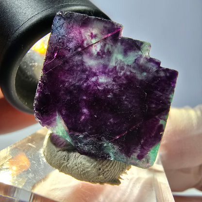 Phantom Fluorit Würfel parkettiert, grün lila Okorusu, Namibia 21*21*13mm