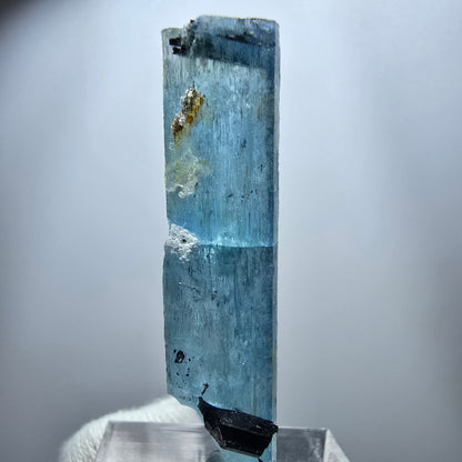 Seltener Aquamarin X mit Hyalit, Schörl Turmalin Erongo, Namibia 45*10*7mm