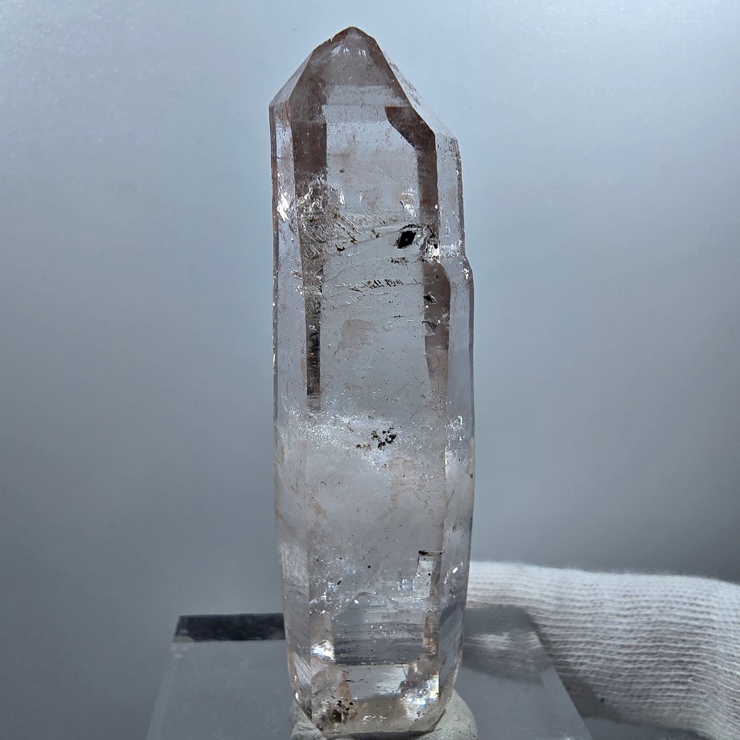 Lemurian Phantom Smoky Quartz DT Scepter Stage Valentine Pocket Goboboseb Namibie 70*19*14mm 