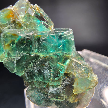 Seltene klare Phantom Fluorit Würfel Stufe grün Okorusu, Namibia 25*18*17mm