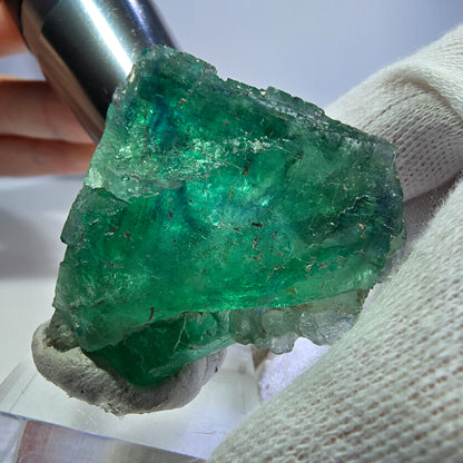 Klarer Phantom Fluorit Würfel parkettiert grün türkis Okorusu Namibia 46*40*24mm