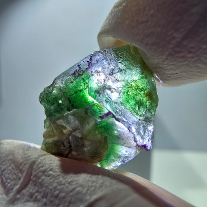 Lot de 7 fluorites fantômes, tourmalines scholl, muscovites, Erongo, Namibie, 24-14 mm 