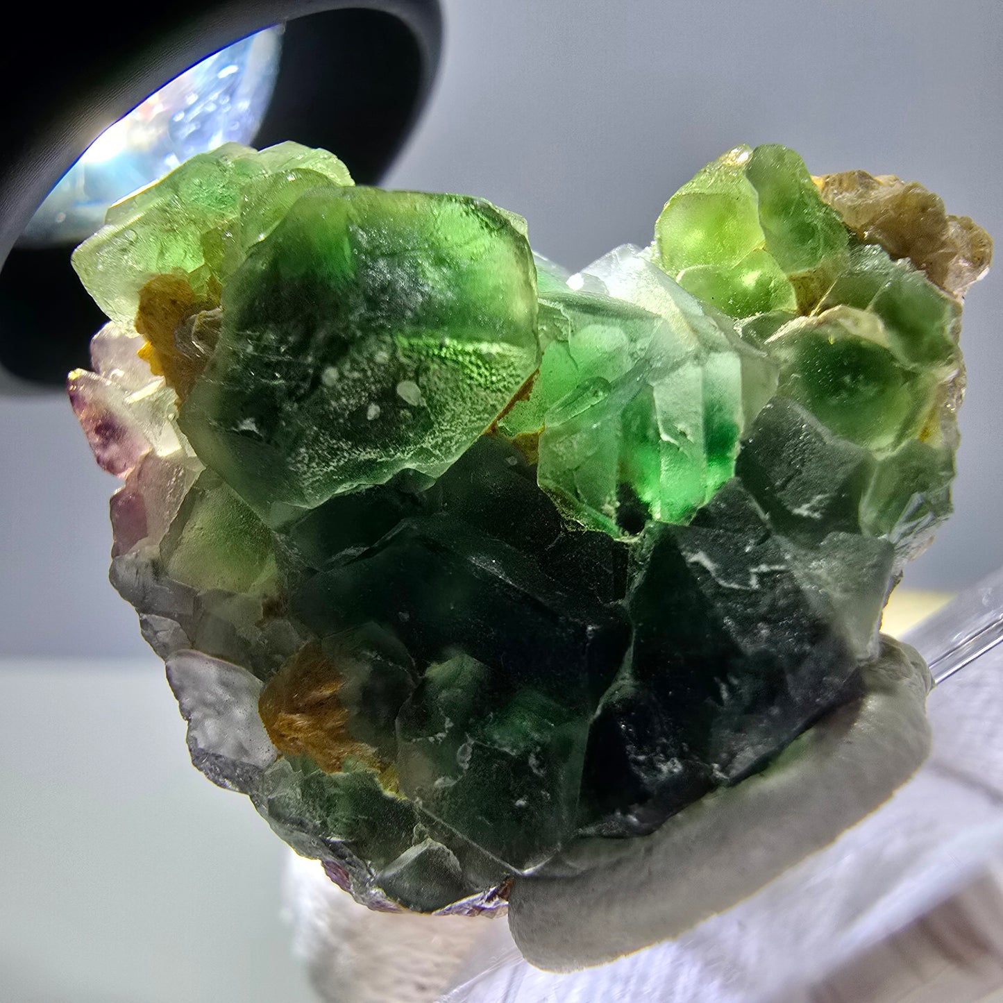 Cube de fluorite fantôme, spécimen hexagonal de tourmaline muscovite Schorl, Erongo, Namibie, 32 x 27 x 19 mm 