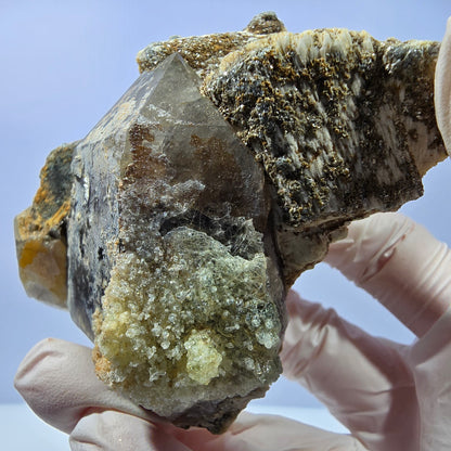 Rauchquarz, Hyalit Schörl Turmalin Orthoklas Muskovit Erongo, Namibia 74*68*36mm