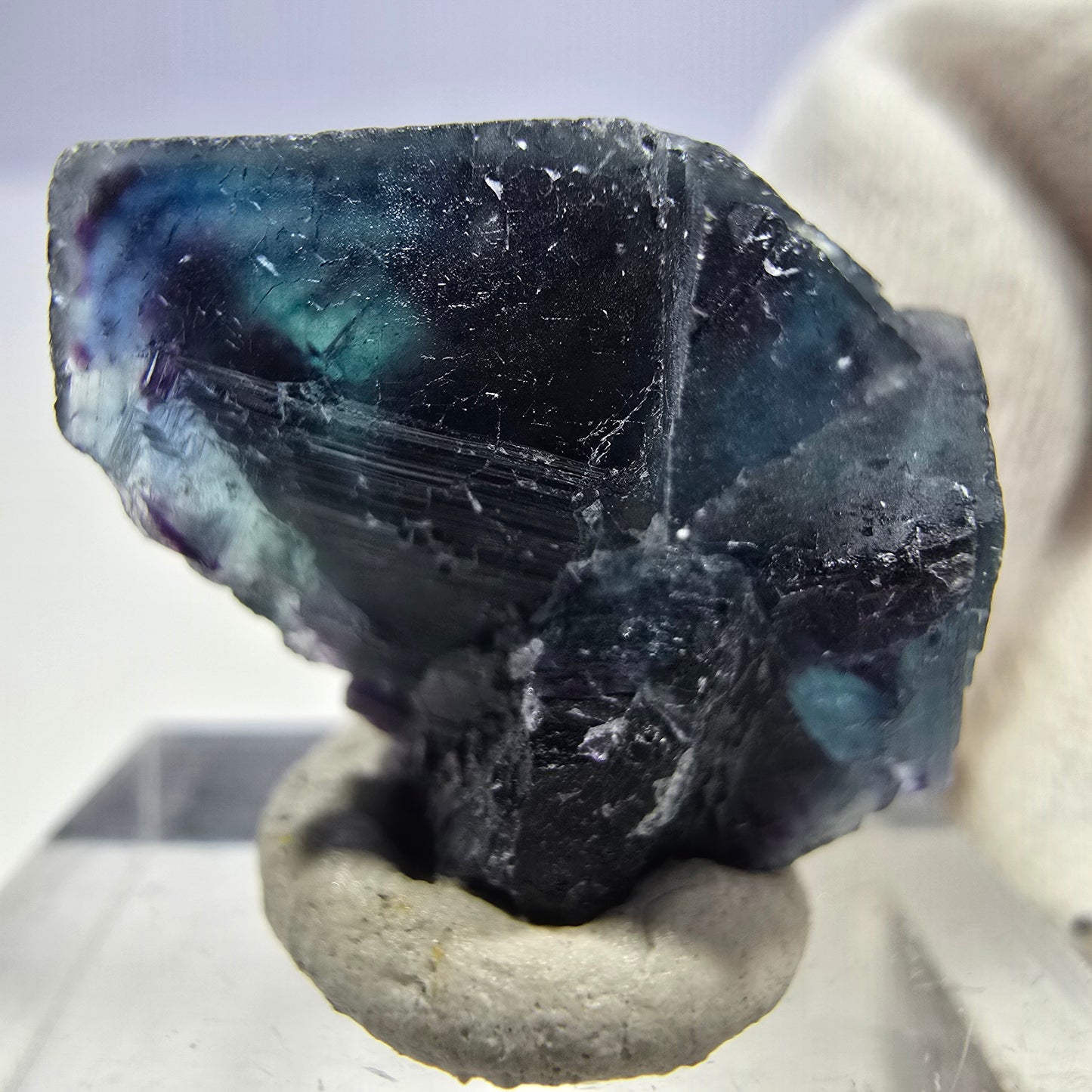 Phantom Fluorit Würfel Stufe, zonal - Neuer Fund! Okorusu, Namibia 27*20*14mm