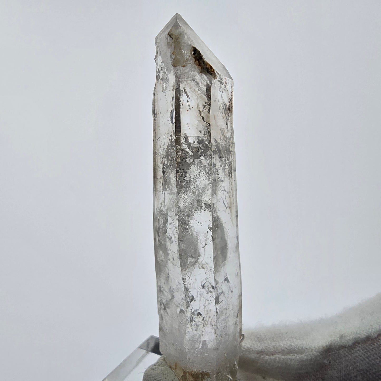 Enhydro Phantom Smoky Quartz Sceptre Tip 2x Bubble Goboboseb, Namibie 61*13*12mm 
