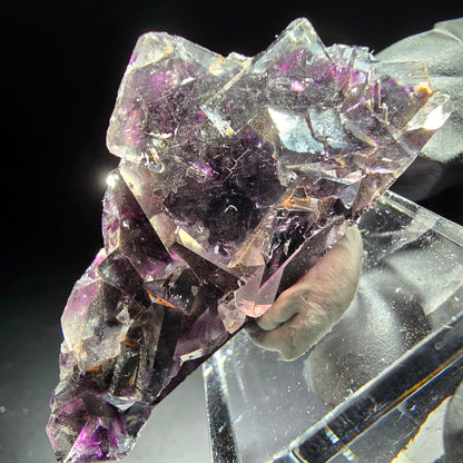 Stade de cube de fluorite fantôme violet Okorusu namibie 47*23*12mm collection minérale