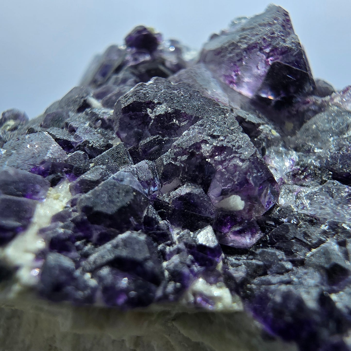 Cube de fluorite fantôme, spécimen d'orthose, Erongo, Namibie, 52 x 41 x 30 mm 