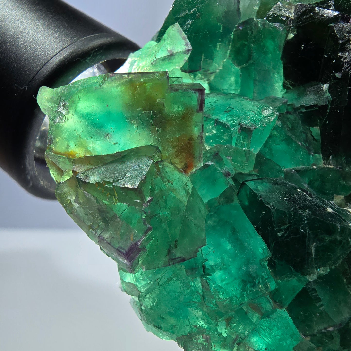 Grand spécimen de cube de fluorite fantôme parqueté, Okorusu zonal, Namibie, 84 x 74 x 23 mm 