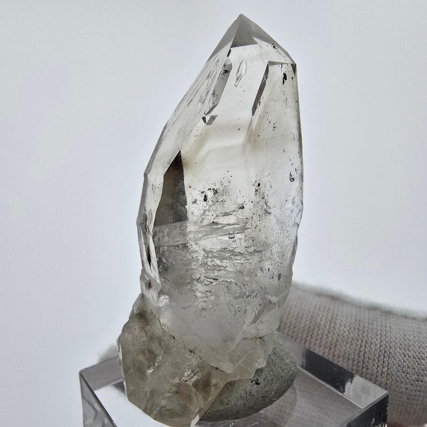 Enhydro Phantom Rauchquarz Zepter Spitze 1x Blase Goboboseb, Namibia 46*22*20mm