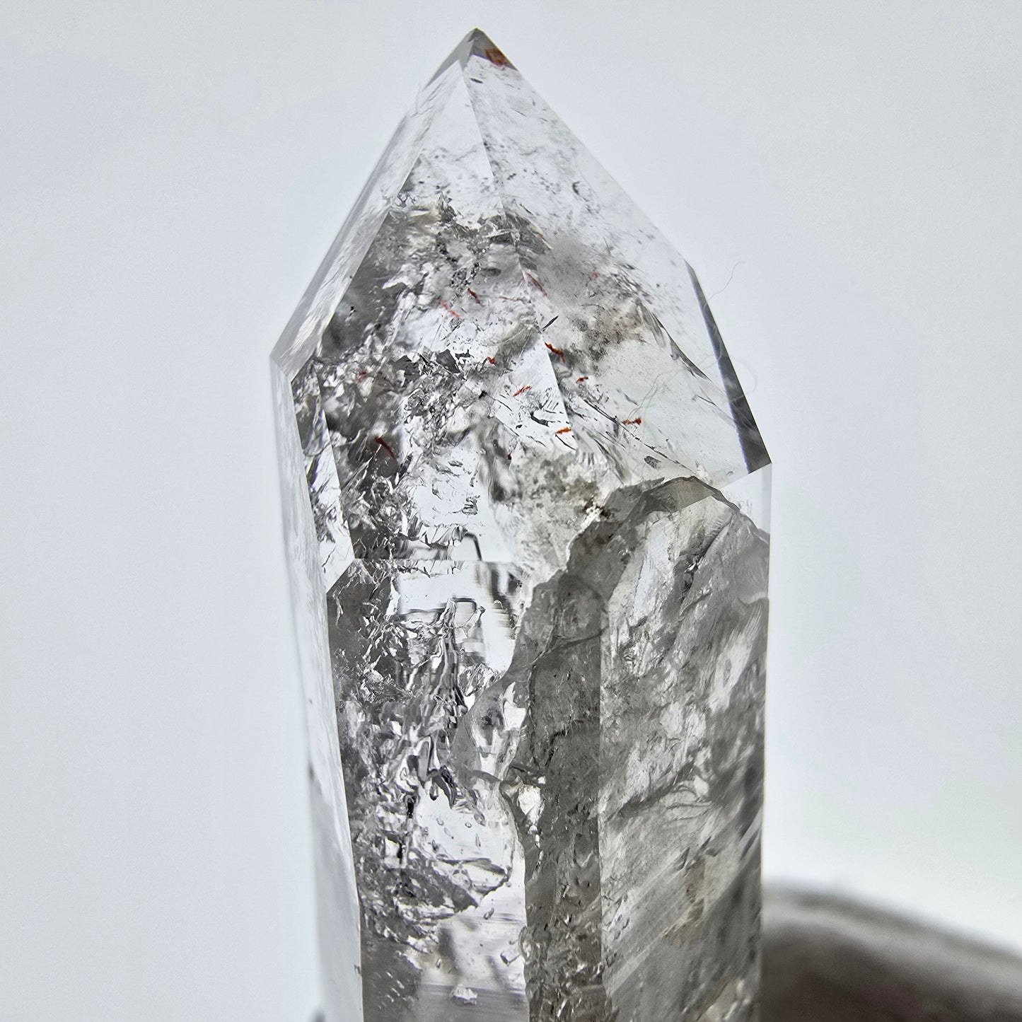 Enhydro Skeleton Smoky Quartz Scepter, 1x Bubble Valentine Pocket, Namibia 51*19*16mm 
