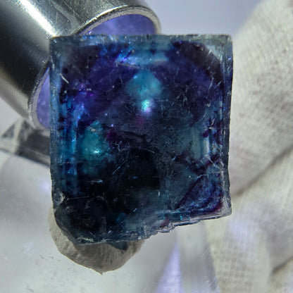 Phantom Fluorit Würfel Stufe, zonal - Neuer Fund! Okorusu, Namibia 21*19*15mm