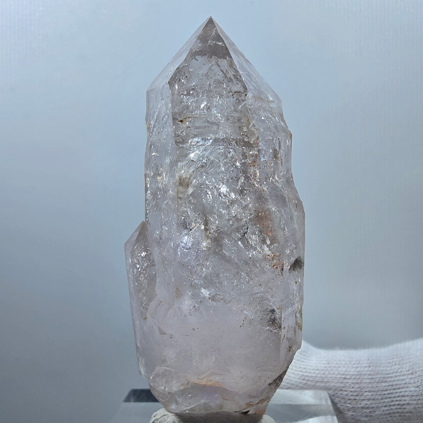 Sceptre d'améthyste squelette lémurien Enhydro, 2 pièces, Bubble Valentine Pocket Gob. Namibie 77 x 29 x 22 mm 