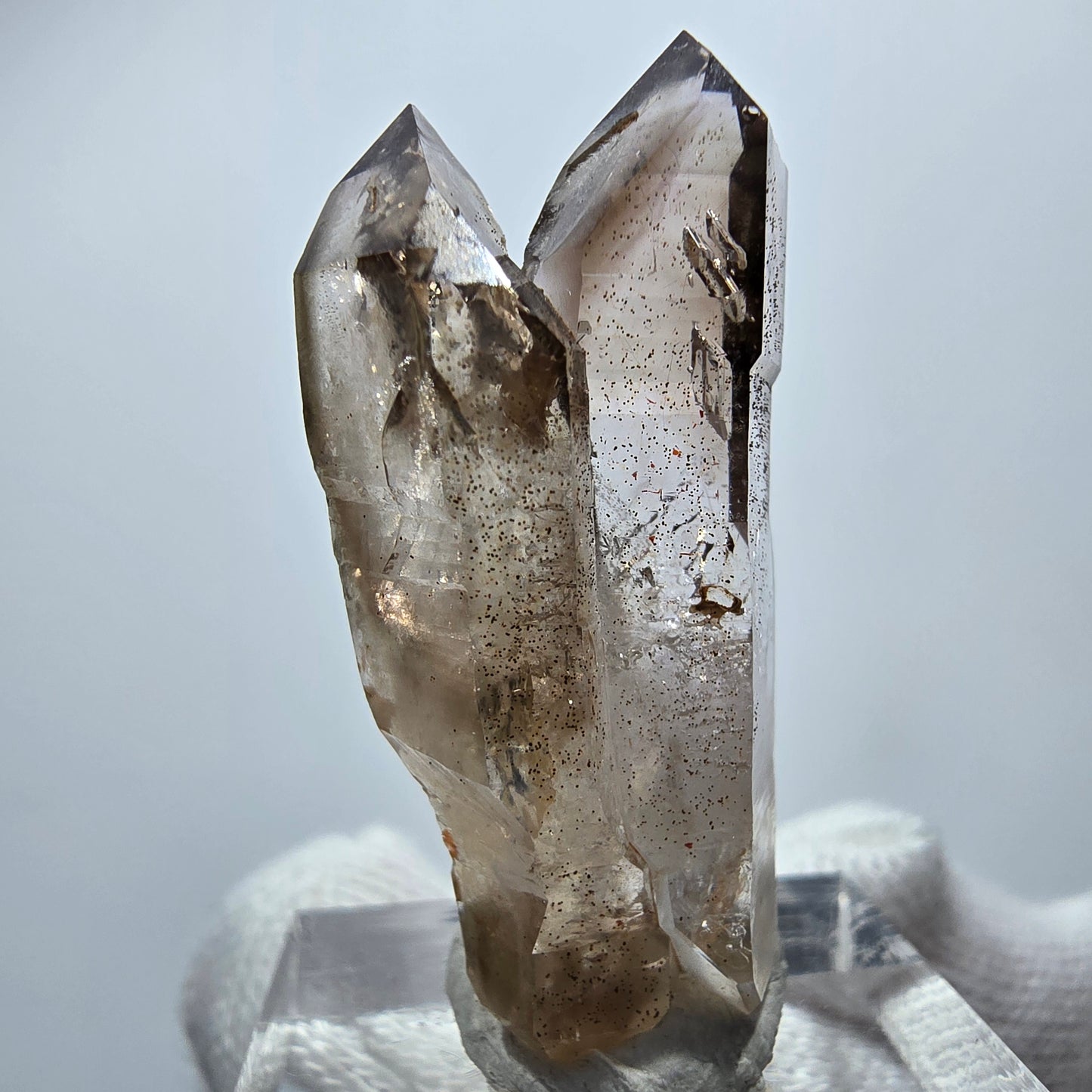 Clear Phantom Smoky Quartz DT Scepter Point Goboboseb, Namibia 38*16*12mm 